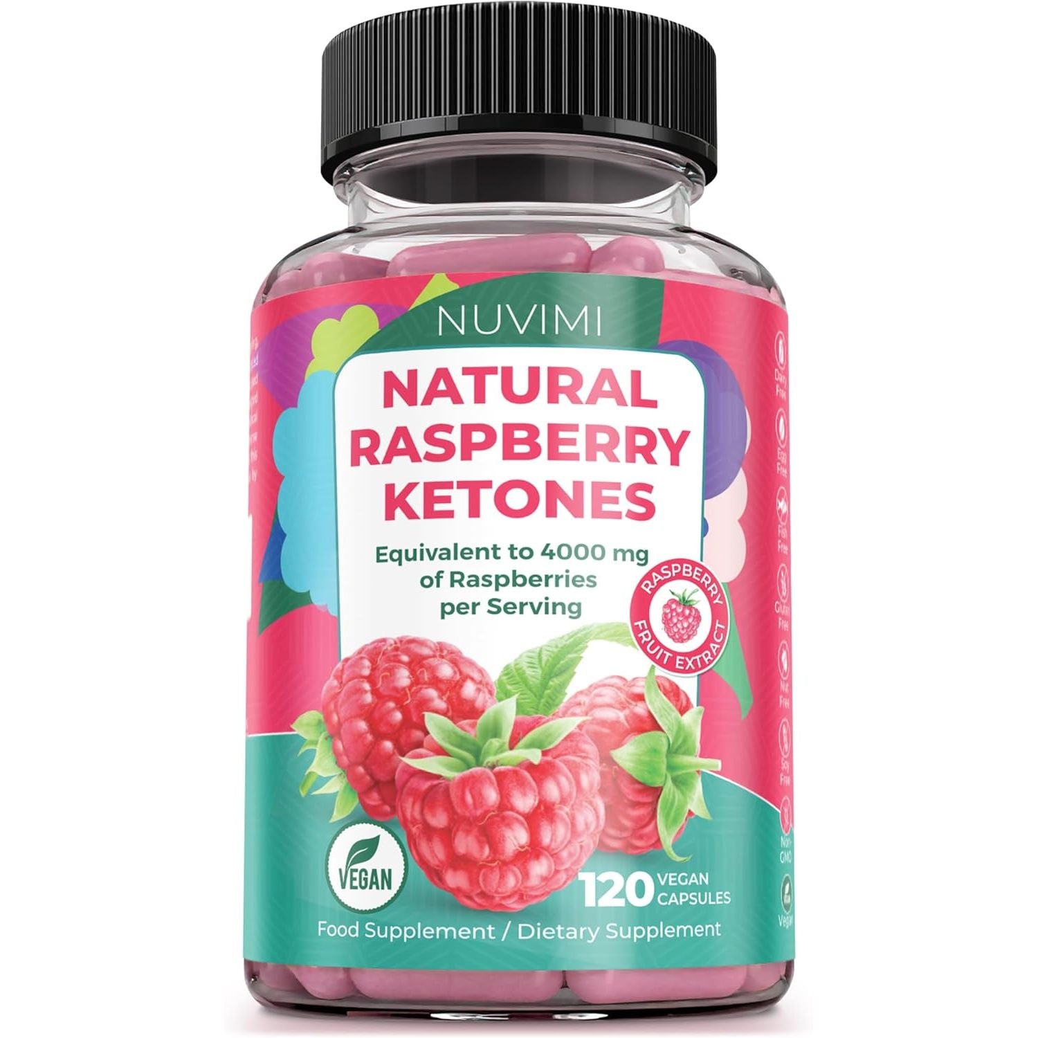 Raspberry Ketones - 4000 Mg - Natural Food Supplement to Help Support Healthy Keto Diet for Men & Women - 120 Pills