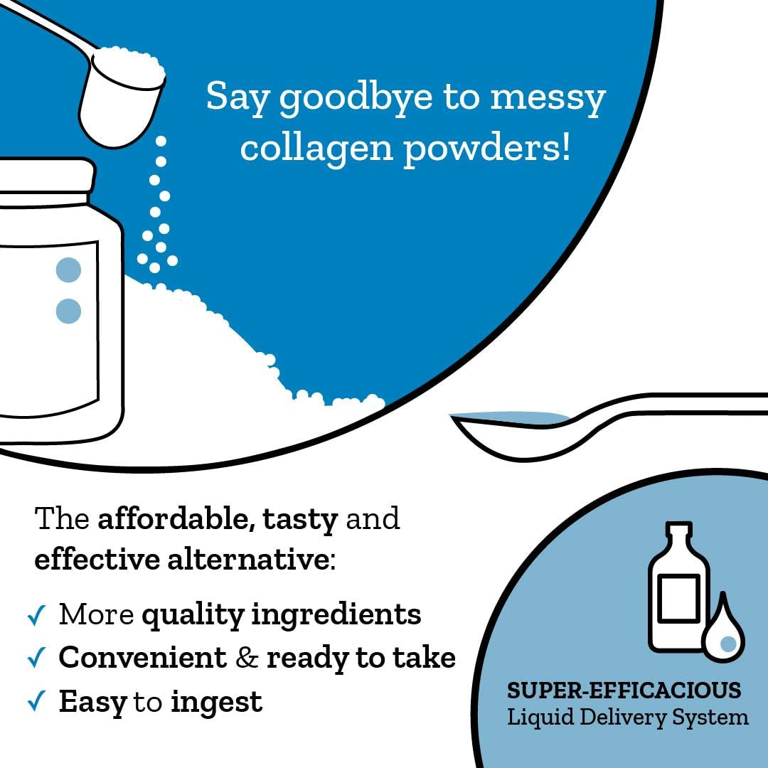 COLLAGEN SUPERDOSE by GOLD COLLAGEN Hair Growth - Biotin Hair Growth Marine Collagen Supplements for Women & Men with Vitamin C, Hyaluronic Acid and Natural Keratin Hair Treatment, Skin, Nails, 300 Ml