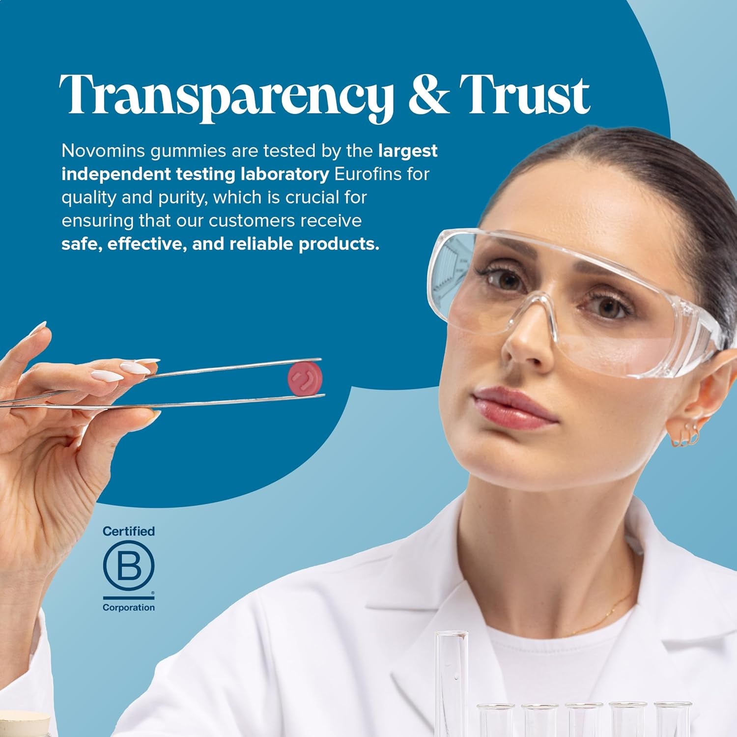 Creatine Gummies - 5000Mg Lab Verified - High Strength Monohydrate Gummies - Increase Physical Performance - Alternative to Tablets, Powder & Capsules - Novomins