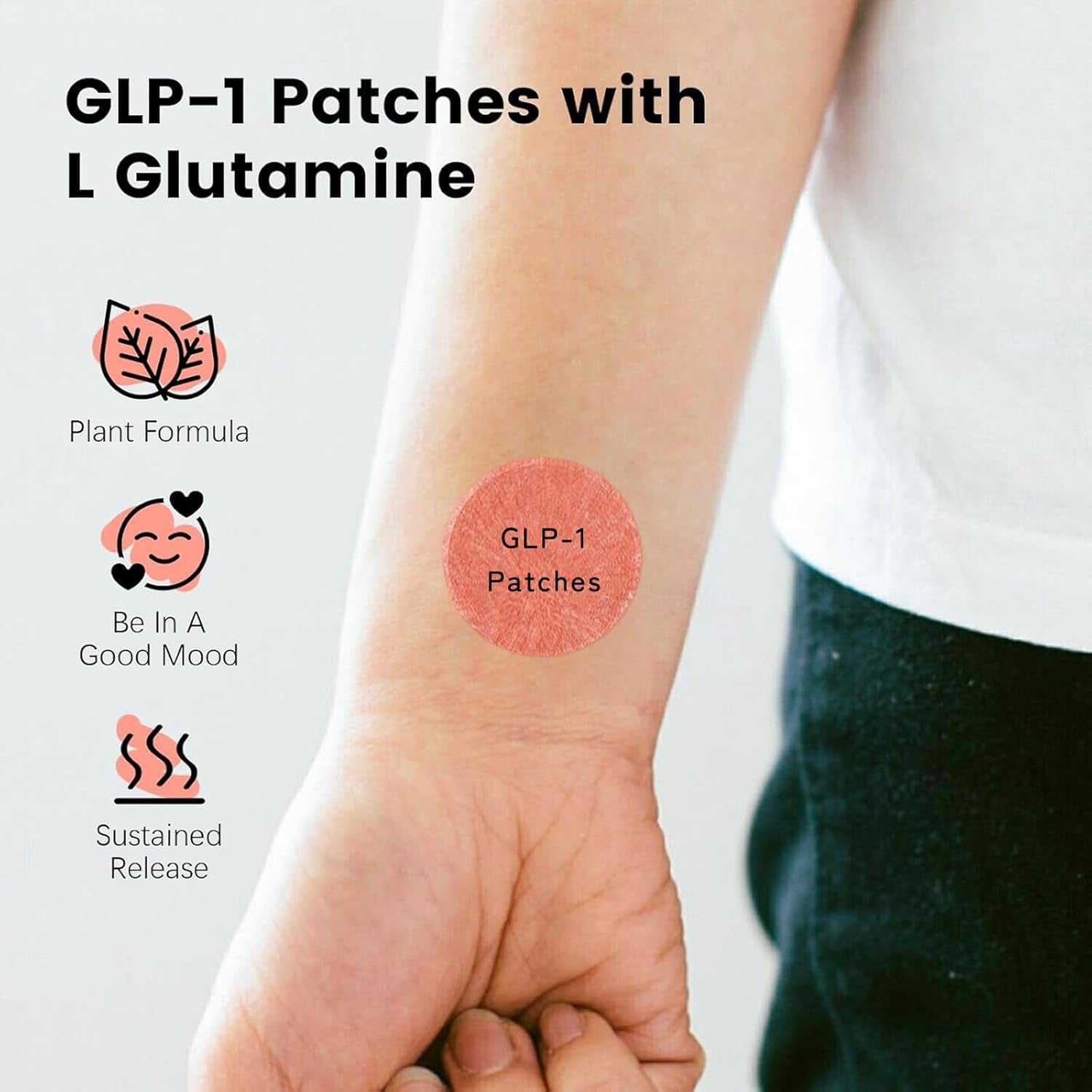 Glp-1 Patches, Weightless Patches Healthy Shape Support Botanical Plant-Based Formula with Berberine, 42 Vegan Patche