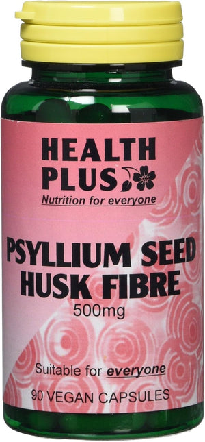 Health plus Psyllium Seed Husk Fibre 500Mg Digestive Health Supplement - 90 Capsules