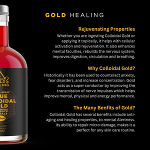 GOLD HEALING True COLLOIDAL Gold 500Ml - 99.99% 24Ct Pure Gold, Superior Concentration, High 60Ppm Made in the UK