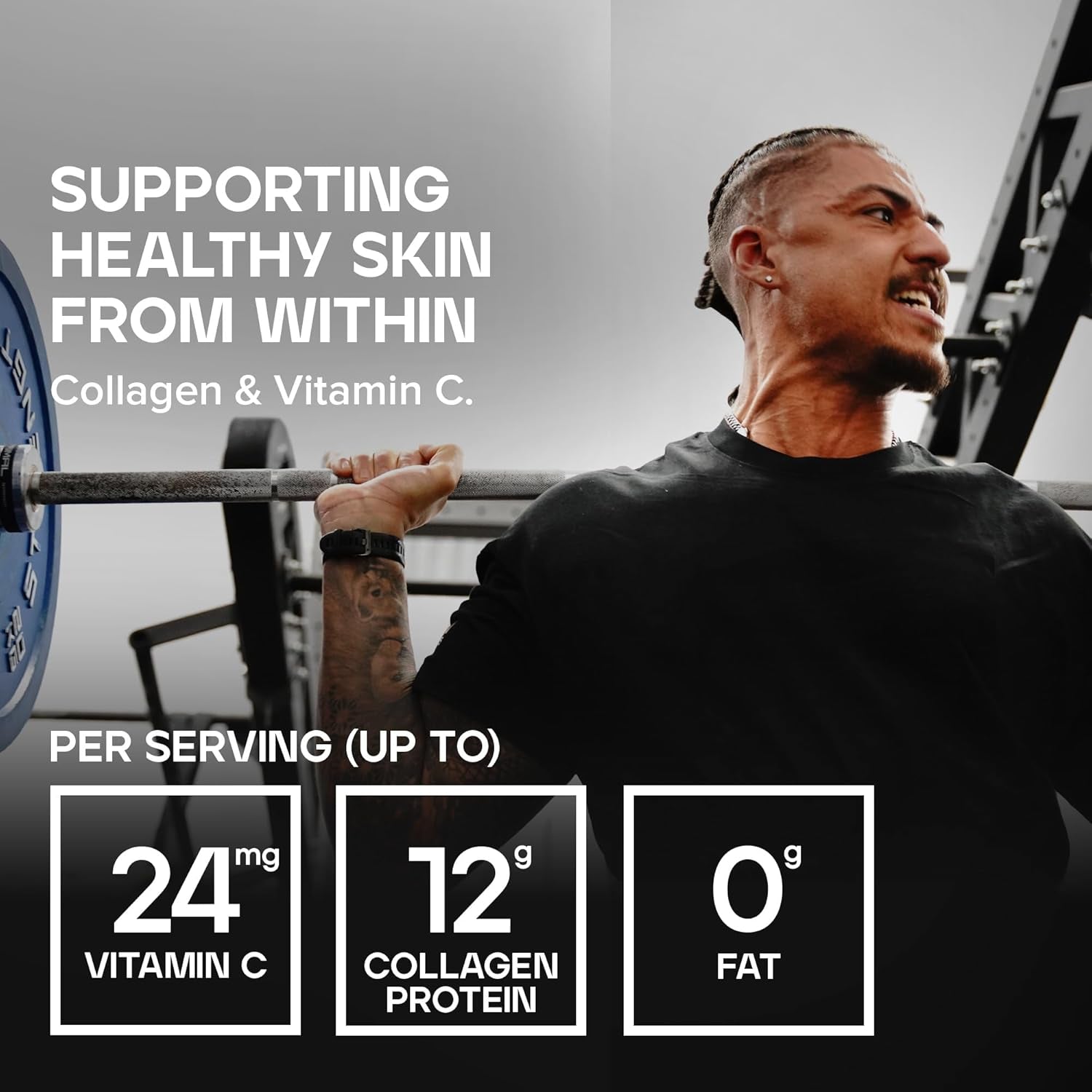 Bulk Collagen Powder with Peptides and Vitamin C, Hydrolysed Bovine Collagen, High Protein Supplement Daily Use in Smoothies, Shakes and Recipes, Joint and Skin Routine, Unflavoured, Easy Mixing 500G