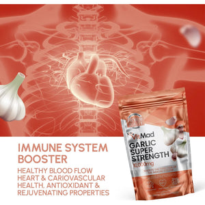 Garlic Extract 10,000Mg - 120 Tablets - High Strength - Heart Health Vegan