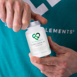 Curcumin 95 + Bioperine® by LLS | High Strength Turmeric Curcumin Capsules Containing 96.9% Curcuminoids and Black Pepper Extract | 500Mg X 60 Veg Capsules | Made in UK under GMP/BRC License