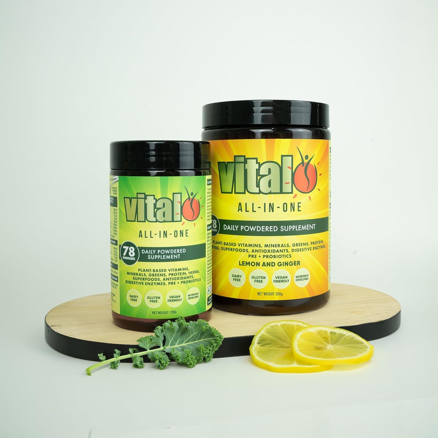 Vital All in One Daily Health Supplement 120GM | Vital Greens, Vegan, 70 Vital Ingredients - Vitamins, Minerals, Greens, Cultures, Digestive Enzymes, Vegetables