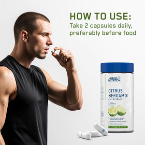 Applied Nutrition – Citrus Bergamot 25:1 Extract – High Strength 1200Mg – Best Cholesterol Support – Best Immune System Booster – Highly Bioavailable – (60 Capsules – 30 Servings)