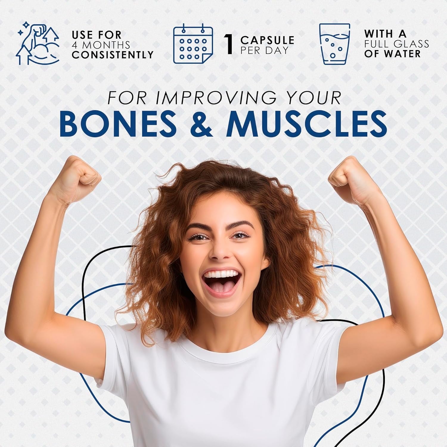 Ambrosial Calcium & Vitamin D Supplement, High Potency, High Strength Calcium, Vitamin D3, Gluten Free, Supports Bone Health, Muscles & Teeth, Pack of 1-120 Softgels