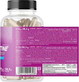 TREC Nutrition L-CARNITINE + Green Tea | Turn Fat into Energy | Weight Loss Metabolism Booster | 90 Capsules