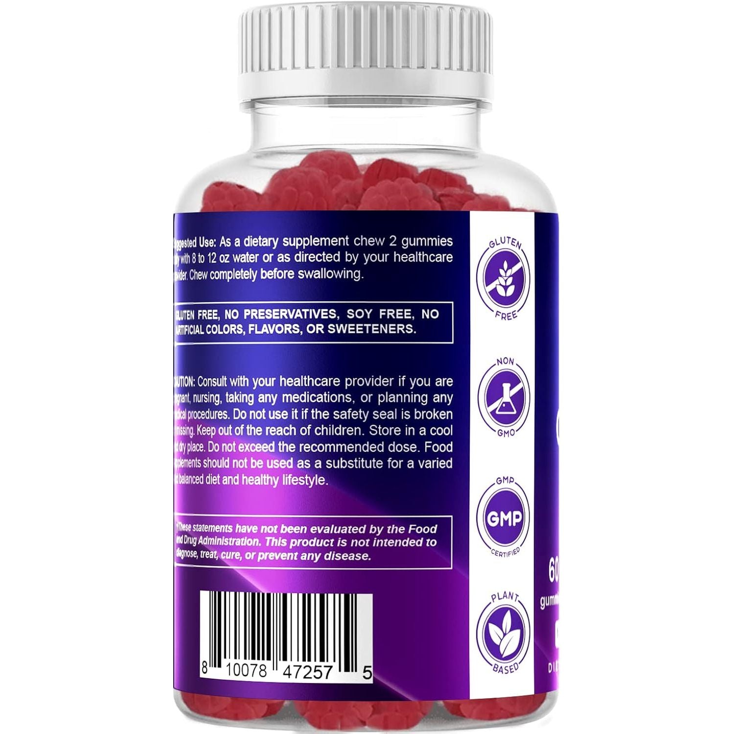 Vitamatic Sugar Free 5-HTP 200Mg Gummies with B6 – 60 Pectin-Based Gummies – Mood Support & Stress Relief