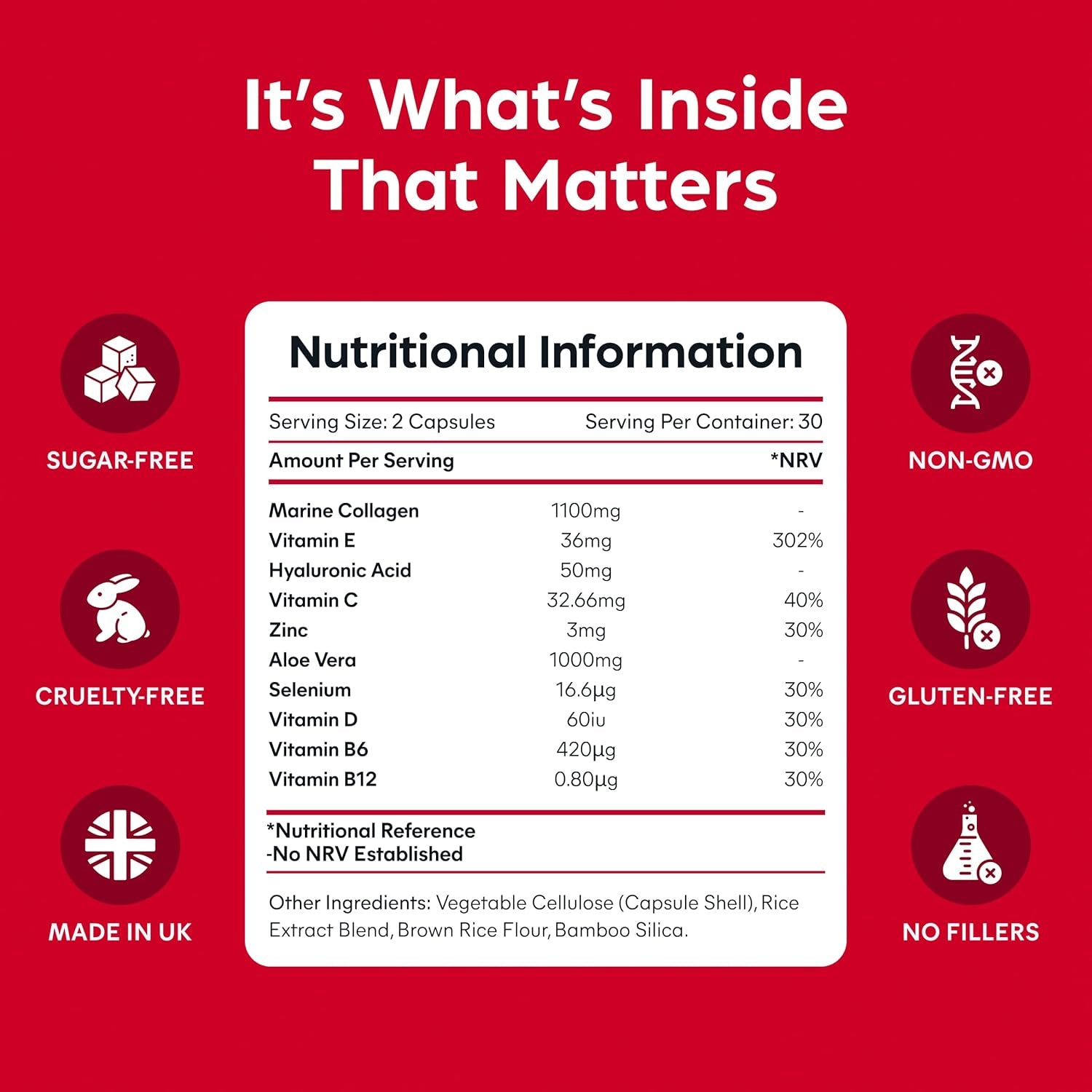 Purolabs Marine Collagen Complex - Collagen Supplement for Women & Men - with Hyaluronic Acid & Vitamin C - High Strength Type 1 Hydrolyzed Collagen Peptides - 60 Capsules - Skin, Hair & Nails