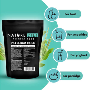 Nature Diet - Psyllium Husk 1000 G | Source of Fibre | Digestion | Detox, Packaging May Vary