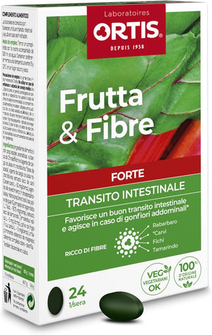 Ortis Frutta&Fibre Forte Integratore Transito Intestinale 24 Compresse