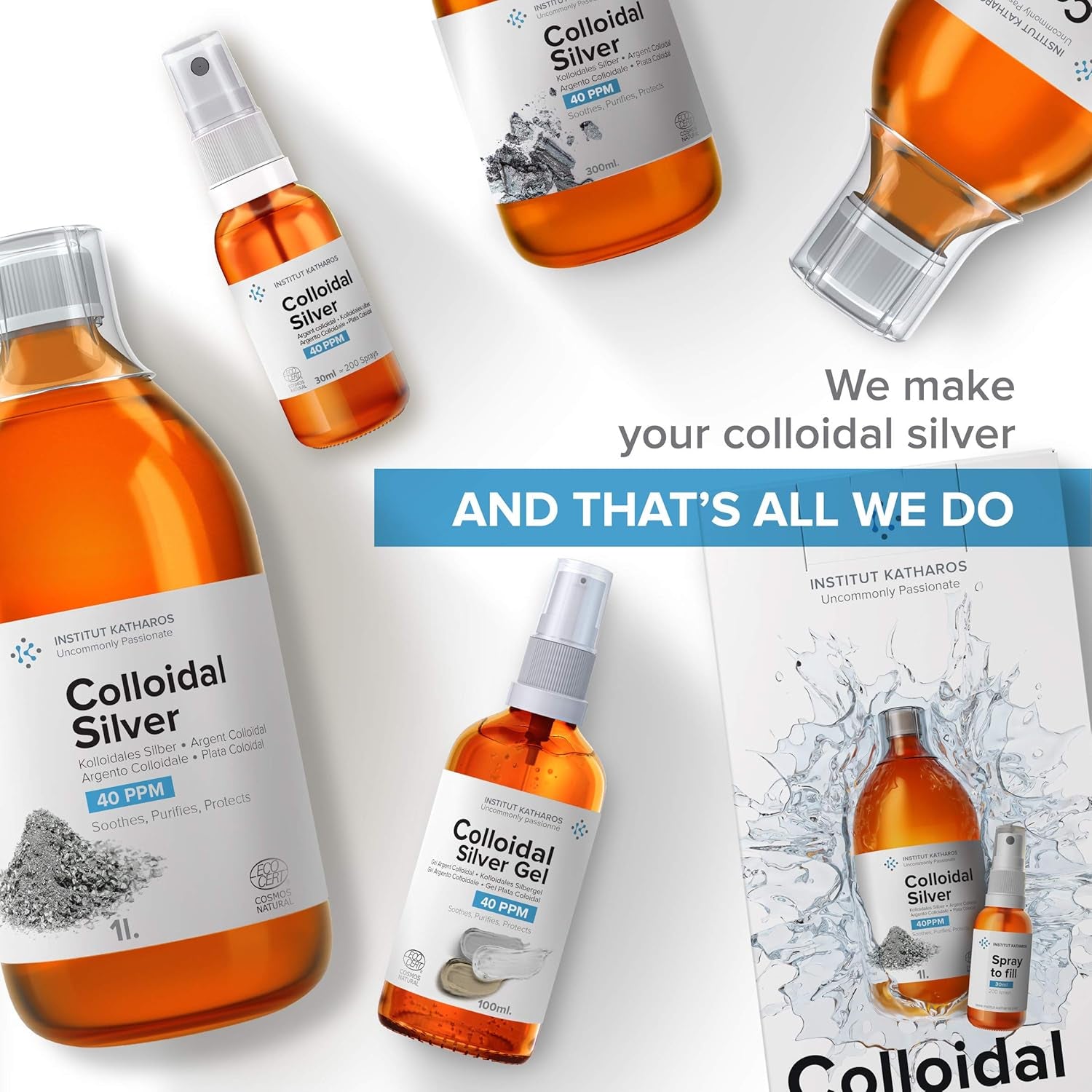Premium Colloidal Silver Spray 40 PPM 30Ml ● 100% Natural ● Superior Concentration, Smaller Particles = Better Results ● Certified by 3 Independent Laboratories ● Choose a Specialist