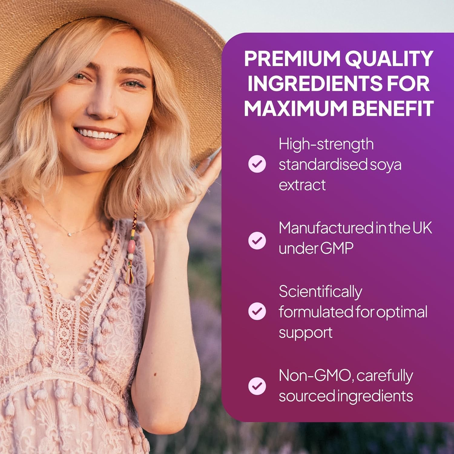 SOYA Isoflavones 5000Mg | Supports Hormonal Balance with Vitamin B6 | Potent Daily Formula | Vegan and Vegetarian Friendly | 120 Tablets = 2 Months' Supply | Manufactured in the UK