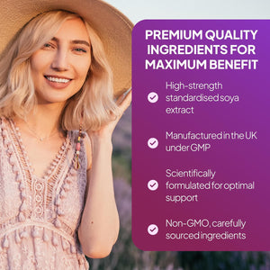 SOYA Isoflavones 5000Mg | Supports Hormonal Balance with Vitamin B6 | Potent Daily Formula | Vegan and Vegetarian Friendly | 120 Tablets = 2 Months' Supply | Manufactured in the UK