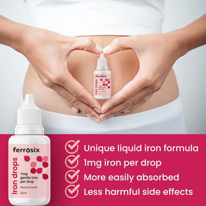 Gentle Iron Drops, Liquid Iron Bisglycinate, Highly Concentrated. Vegan, with Added Vitamin C for Fast Absorption.