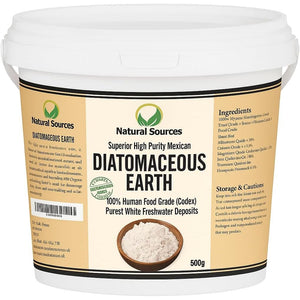 Superior Diatomaceous Earth Food Grade 500G - Diatomaceous-Earth Superior Food Grade UK by Natural Sources™ Full Ebook! Premium Fresh Water Source! Use for Health, Pets, Pest Control, for Chickens…