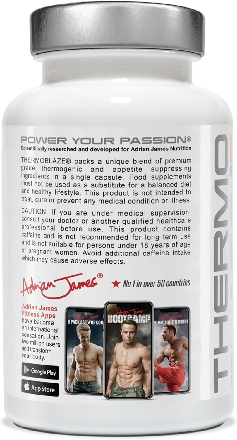 Adrian James Nutrition - Thermoblaze (2 Pack) for Men & Women, 60 Days Supply