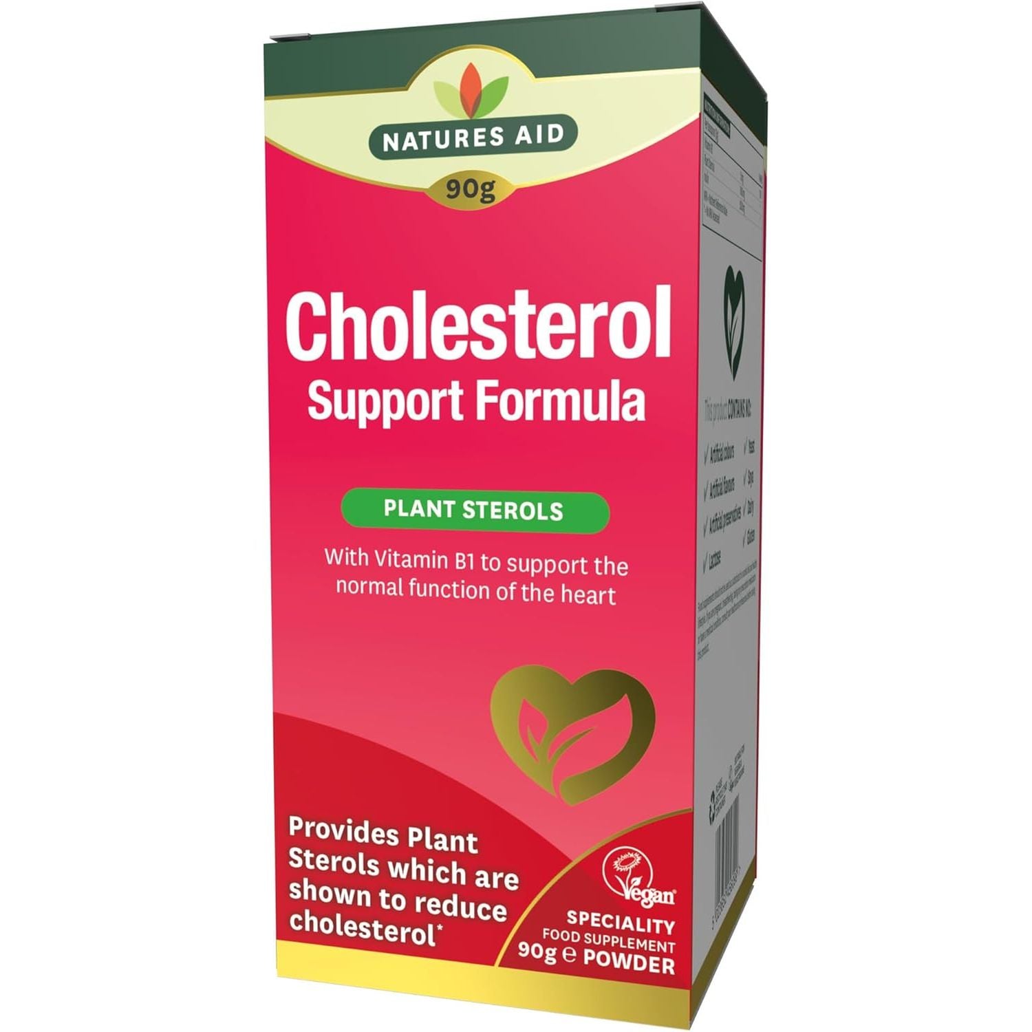 Natures Aid Cholesterol Support Formula, with Plant Sterols & Vitamin B1, 90 G Powder,145600