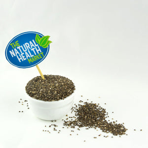 Organic Chia Seeds by the Natural Health Market • Soil Association Certified Organic • Mixed Black Chia and White Chia • Rich Protein Source (125G)