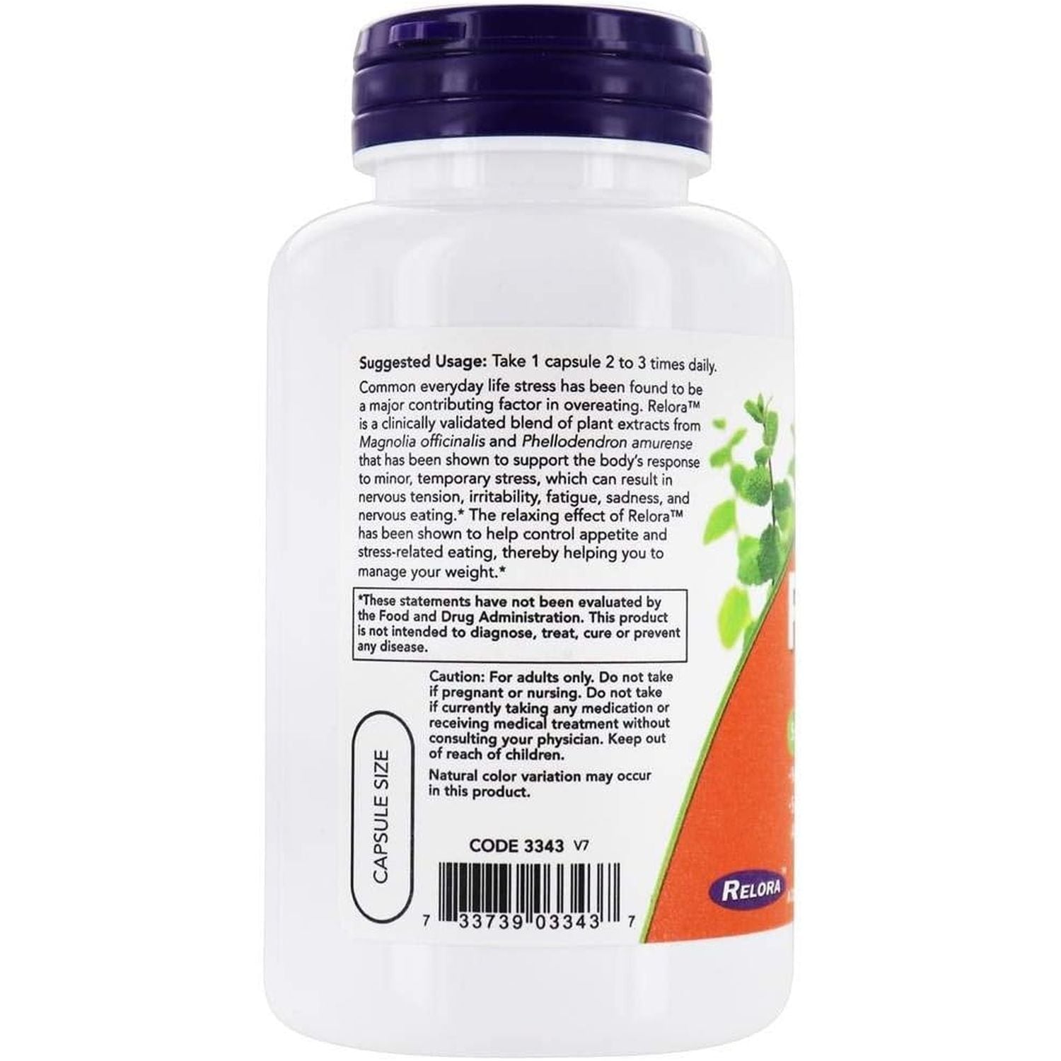 NOW Foods Relora, 300Mg -120 Vcaps