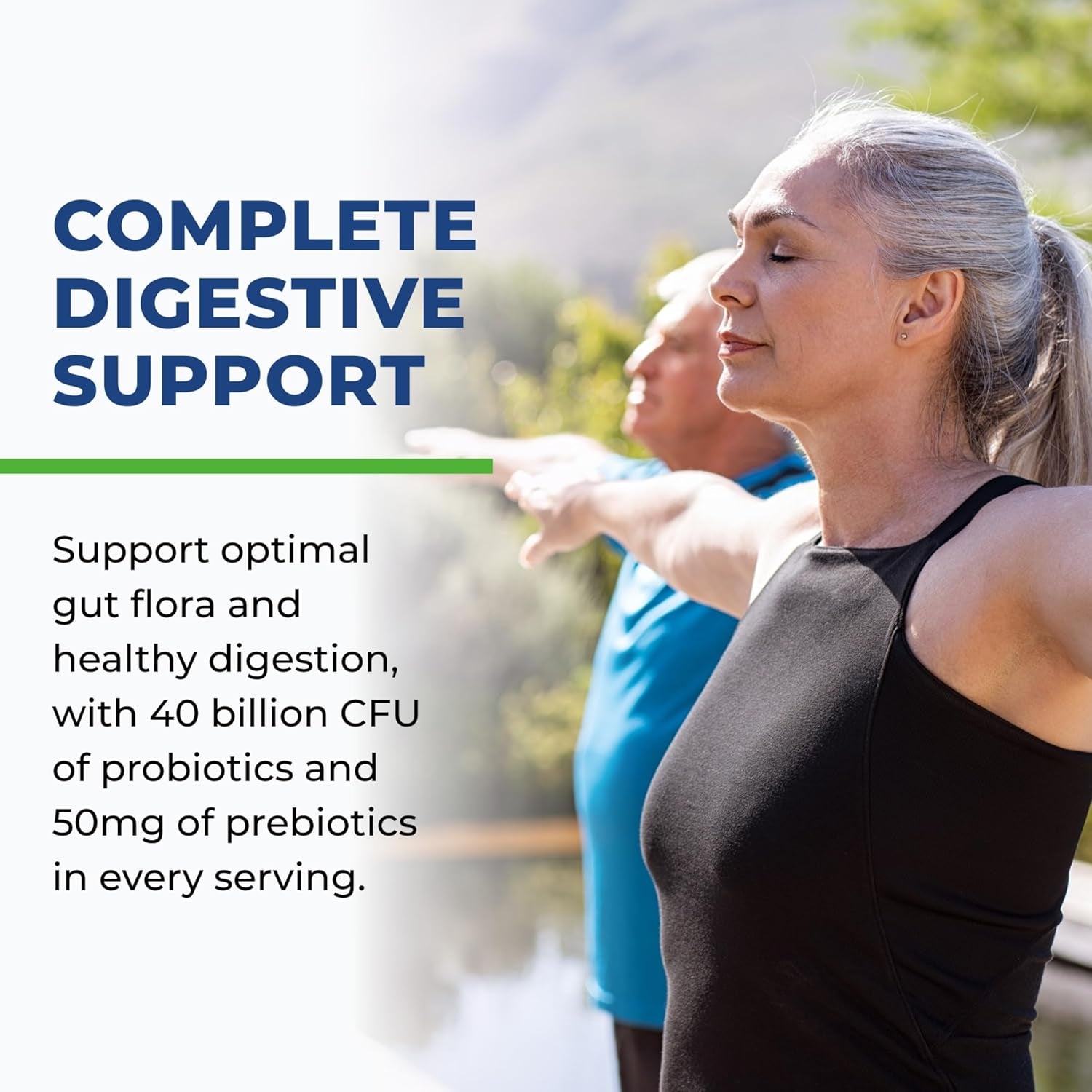 Probiotics for Gut Health 40 Billion CFU - Bloating Relief & Digestive Support Probiotics for Women & Men with Prebiotics Gut Health Supplements - High Potency, Shelf Stable, Non-Gmo, 60Ct