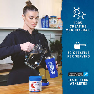 Applied Nutrition Creatine + 700Ml Shaker | Creatine Monohydrate Micronized Powder with Flavour, Increases High-Intensity Physical Performance (250G - 50 Servings) (Strawberry & Raspberry)