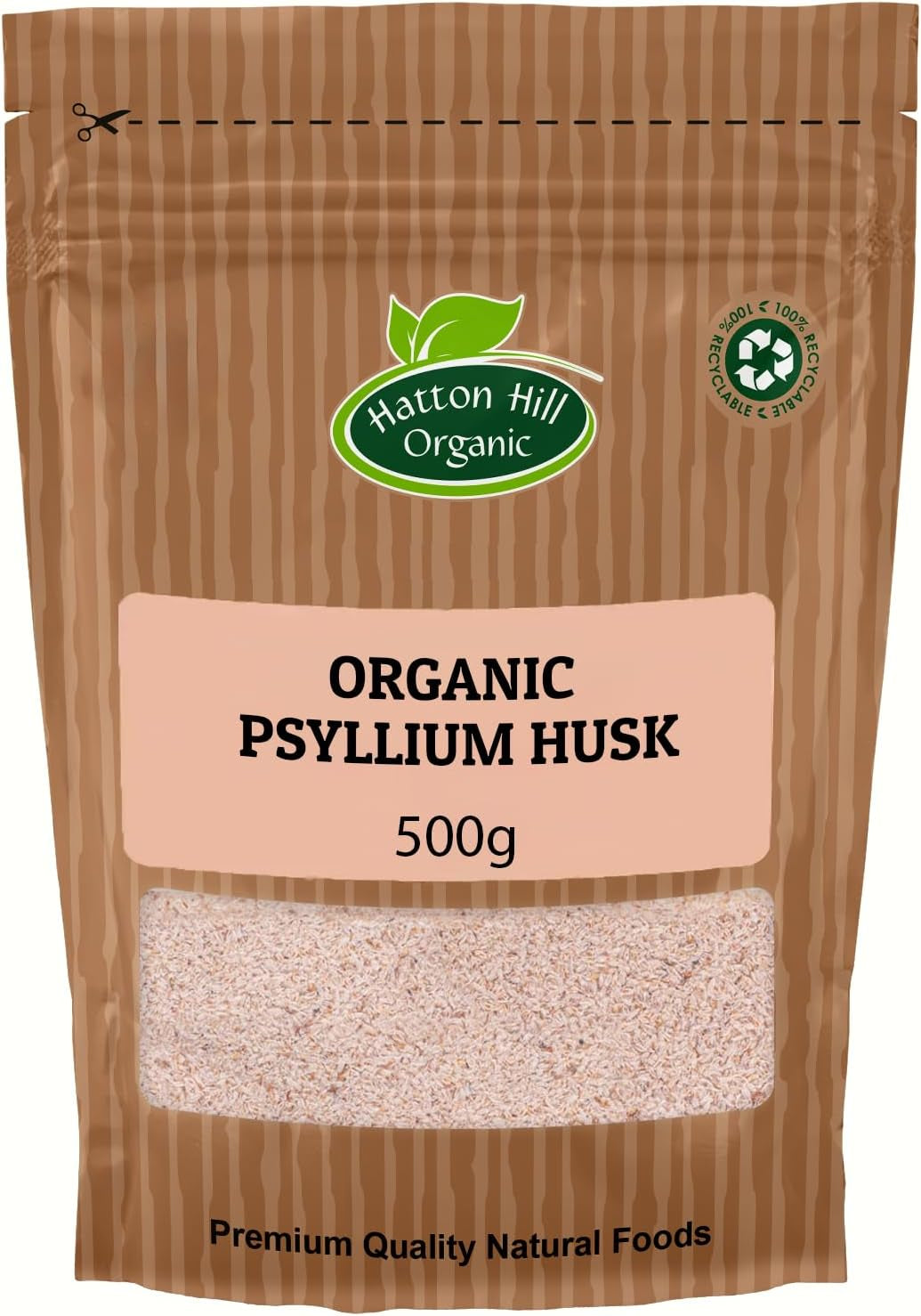 Organic Psyllium Husk 500G by Hatton Hill Organic
