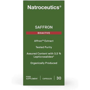Natroceutics Saffron Bioactive 30 Vegan Capsules| Affron Extract | Tested Purity | Assured Content with 3.5% Lepticrosalides| Organically Produced