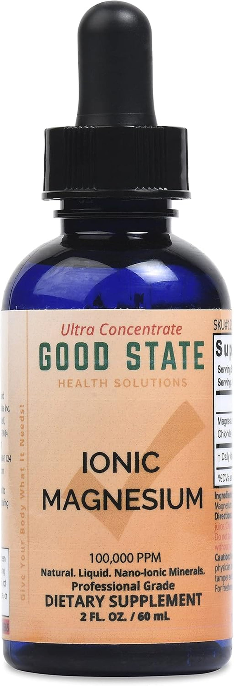 Good State - Liquid Ionic Magnesium Ultra Concentrate - (10 Drops Equals 50 Mg) (100 Servings per Bottle)