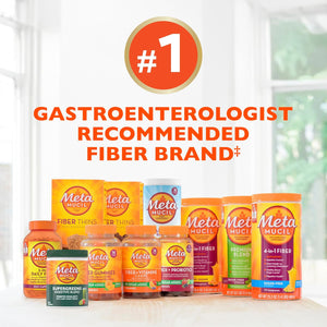 Metamucil Daily Fiber Supplement, Orange Smooth Sugar Free Psyllium Husk Fiber Powder, 114 Doses