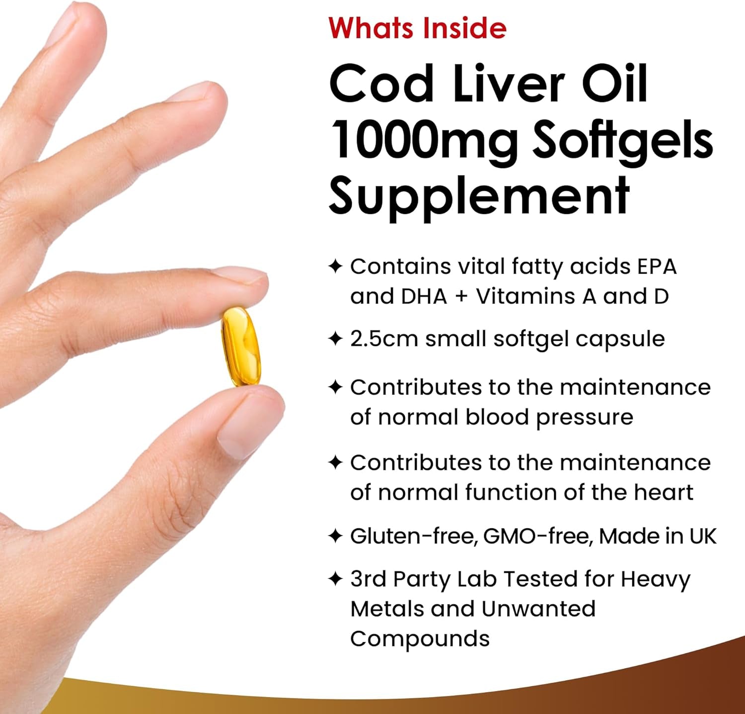 Cod Liver Oil Softgels 1000Mg - 180 Cod Liver Soft Gels High Strength Softgels- Cod Liver Oil Rich in Omega 3 EPA DHA Fatty Acids + Vitamins a & D, High Strength Fish Oil - UK Made, by New Leaf