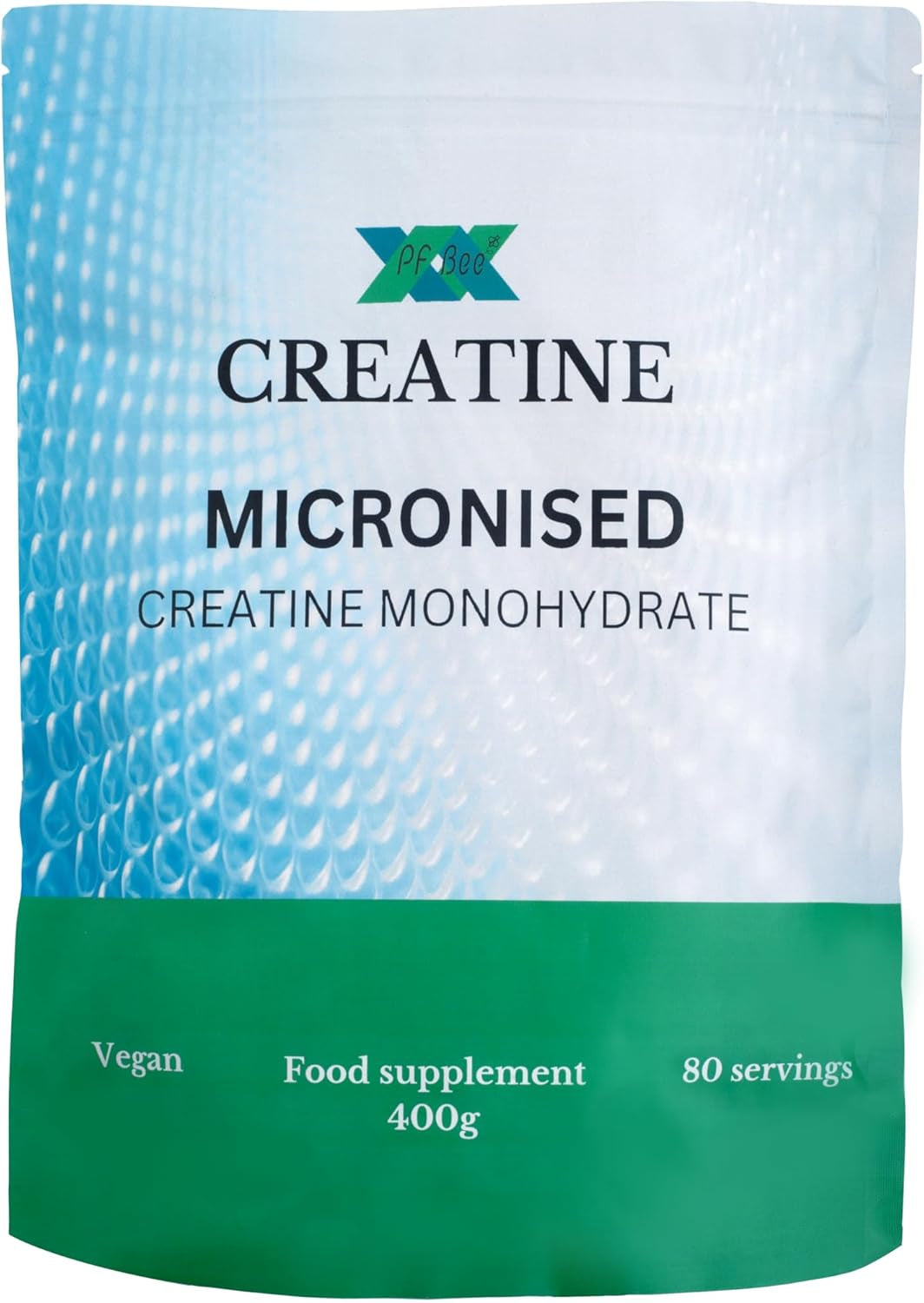 Premium 100% Pure Micronised Creatine Powder 400G. 80 Servings.. for Physical Performance and Muscle Power. Unflavoured.