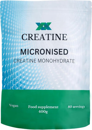 Premium 100% Pure Micronised Creatine Powder 400G. 80 Servings.. for Physical Performance and Muscle Power. Unflavoured.