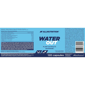 ALLNUTRITION Water Out Food Supplement to Remove Excess Water - Natural Detoxification and Weight Loss with Plant Extracts Bioperine 120 Capsules
