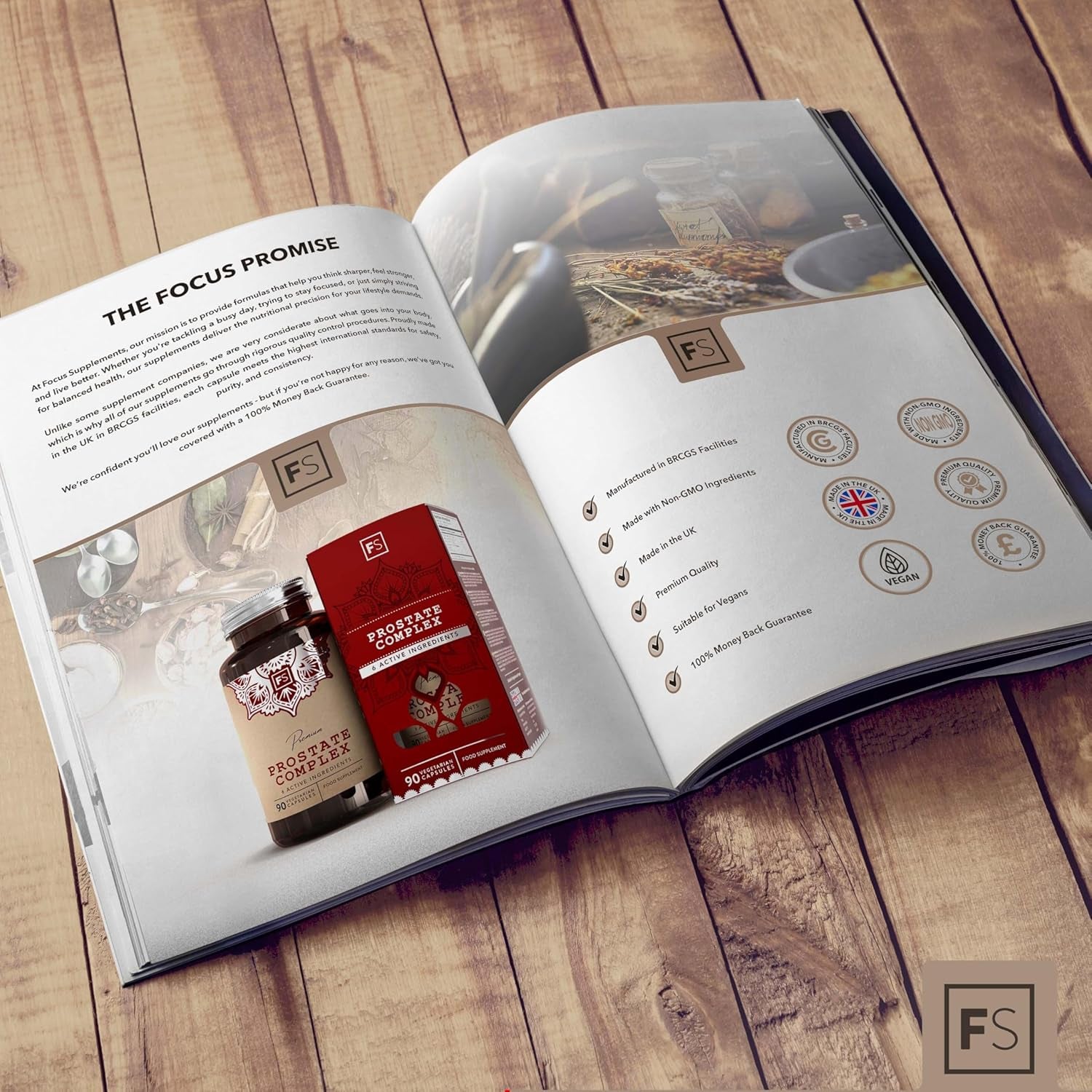 FS Prostate Supplements for Men UK | 90 Prostate Capsules with Broccolli 750Mg, Pumpkin Seed 500Mg, Nettle Leaf 500Mg & Zinc | Mens Health Supplements | Non-Gmo & Gluten Free | Made in the UK