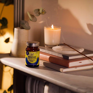 Rescue Peaceful Night Capsules with Ashwagandha KSM 66 and Magnesium, Unwind for Sleep, Flower Essence Night Support with Ashwagandha, Magnesium, Chamomile Vitamin B6, 30 Vegan Capsules