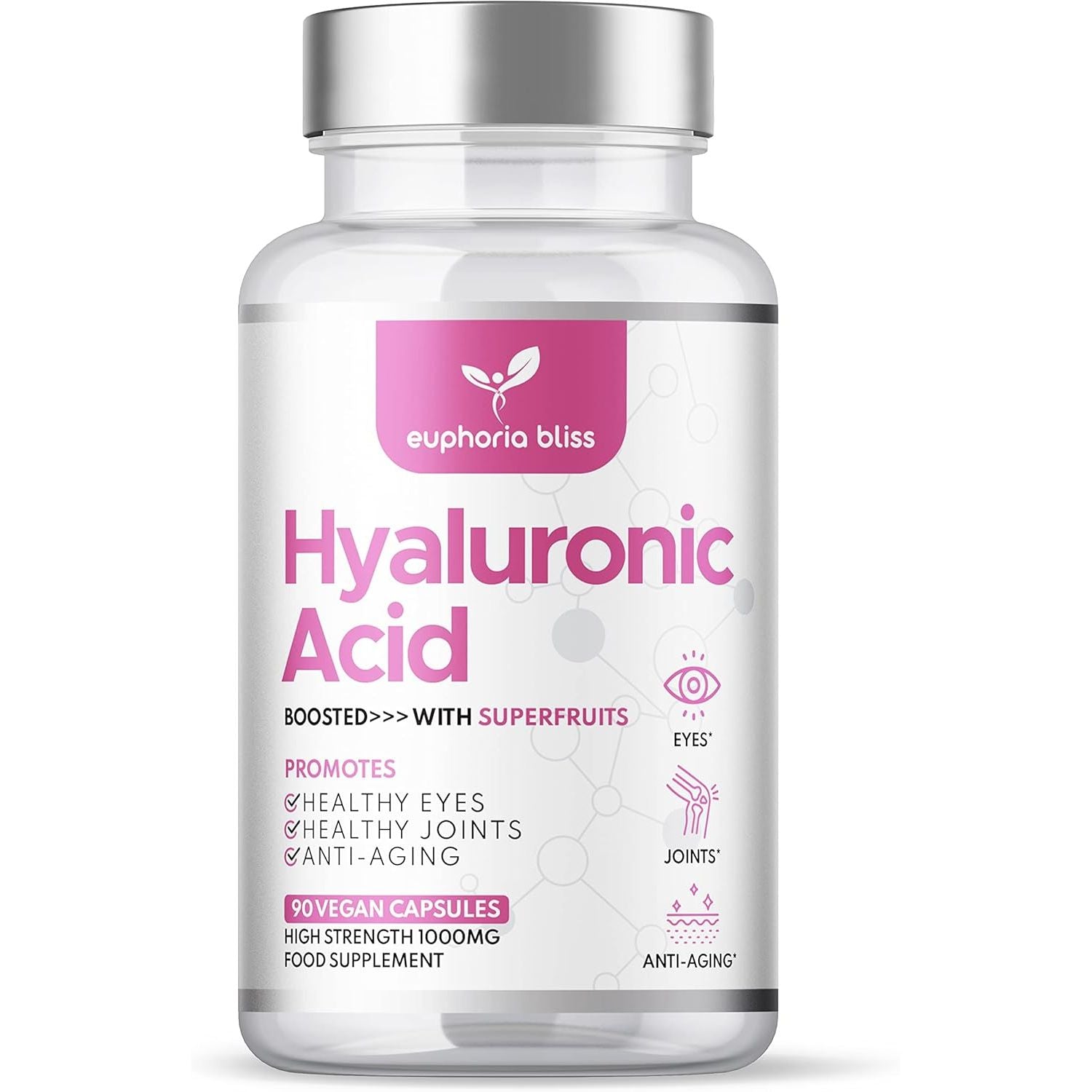 Hyaluronic Acid 1000Mg Complex | 90 Capsules | High Strength | Infused with Superfruits | Radiate. Rejuvenate. Refresh | Vegan…