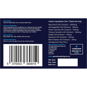 Viastar | 10 Tablets | 100% Strong and Natural, Exclusively for Men, Easy to Swallow Pills, Manufactured in the UK.