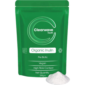 Organic Inulin Powder | 250G | Prebiotic Fibre Supplement | Soluble Fibre Powder for Gut Health & Digestion | by Clearwave Health