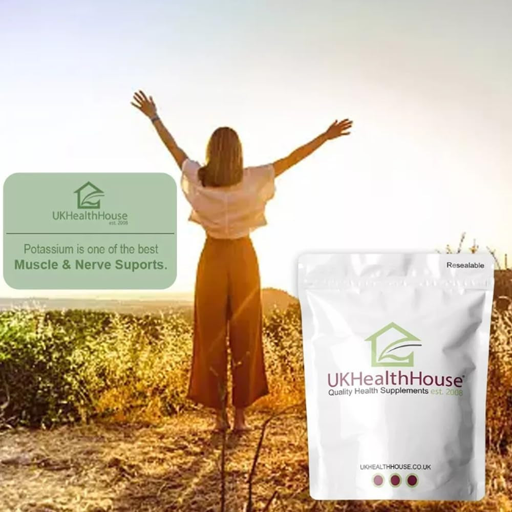 Ukhealthhouse Potassium Citrate, Vegan Powder - High Strength Electrolytes Support Superior & Absorption Great Keto and Fasting No Dairy or Gluten UK (250G)