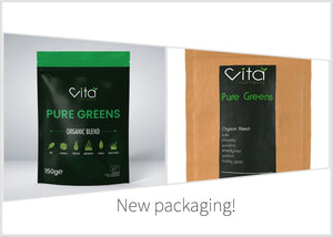 Pure Greens Superfood Powder 150G - Premium Organic Blend of 6 Plant Based Super Greens - Vegan & Gluten Free - Vitamin Fibre & Mineral Rich Formula - Made in the UK
