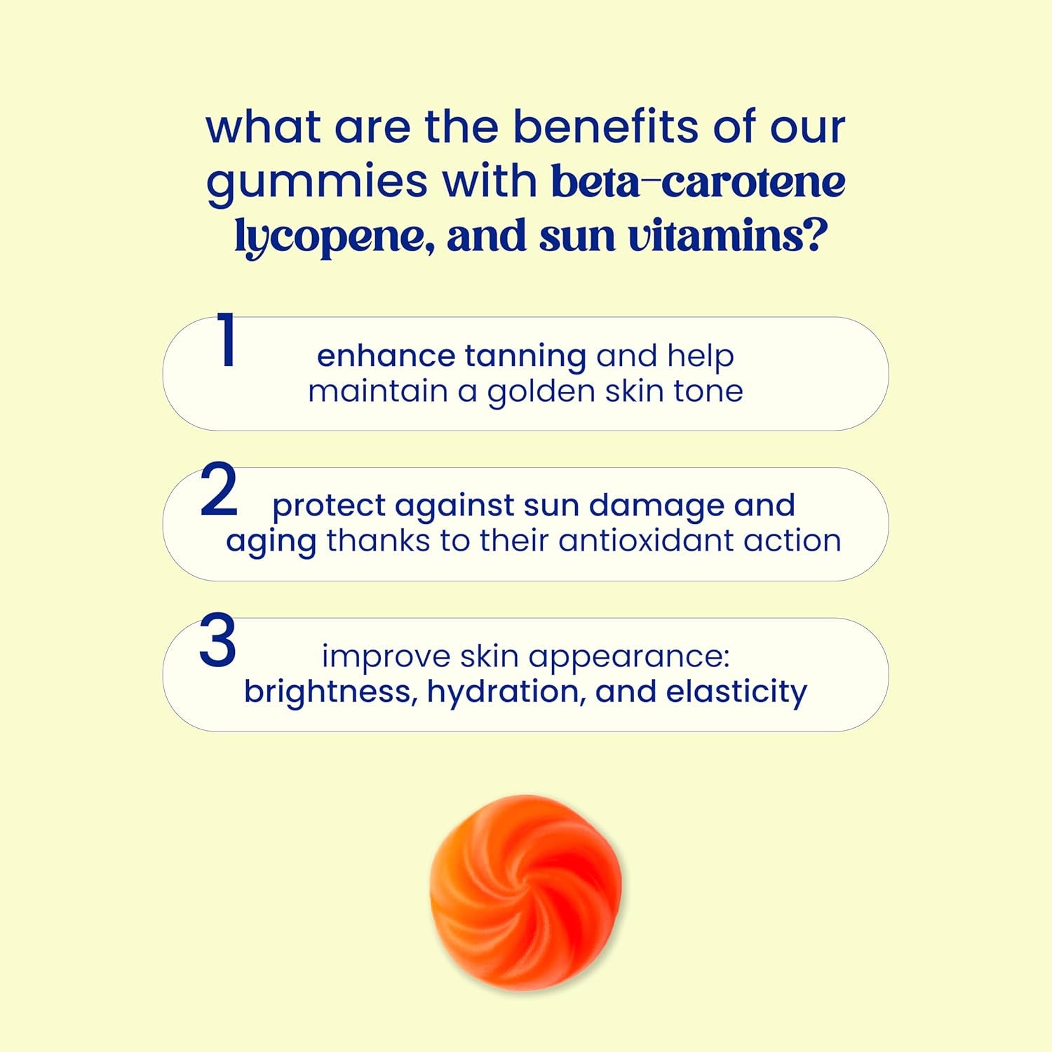 Jelly Pills® Beta Carotene Gummies with Lycopene, Copper and Vitamins A, C and E - No Sugar Added - 60 Strawberry Flavoured Vegan Gummies to Accelerate Your Skin'S Tanning Process