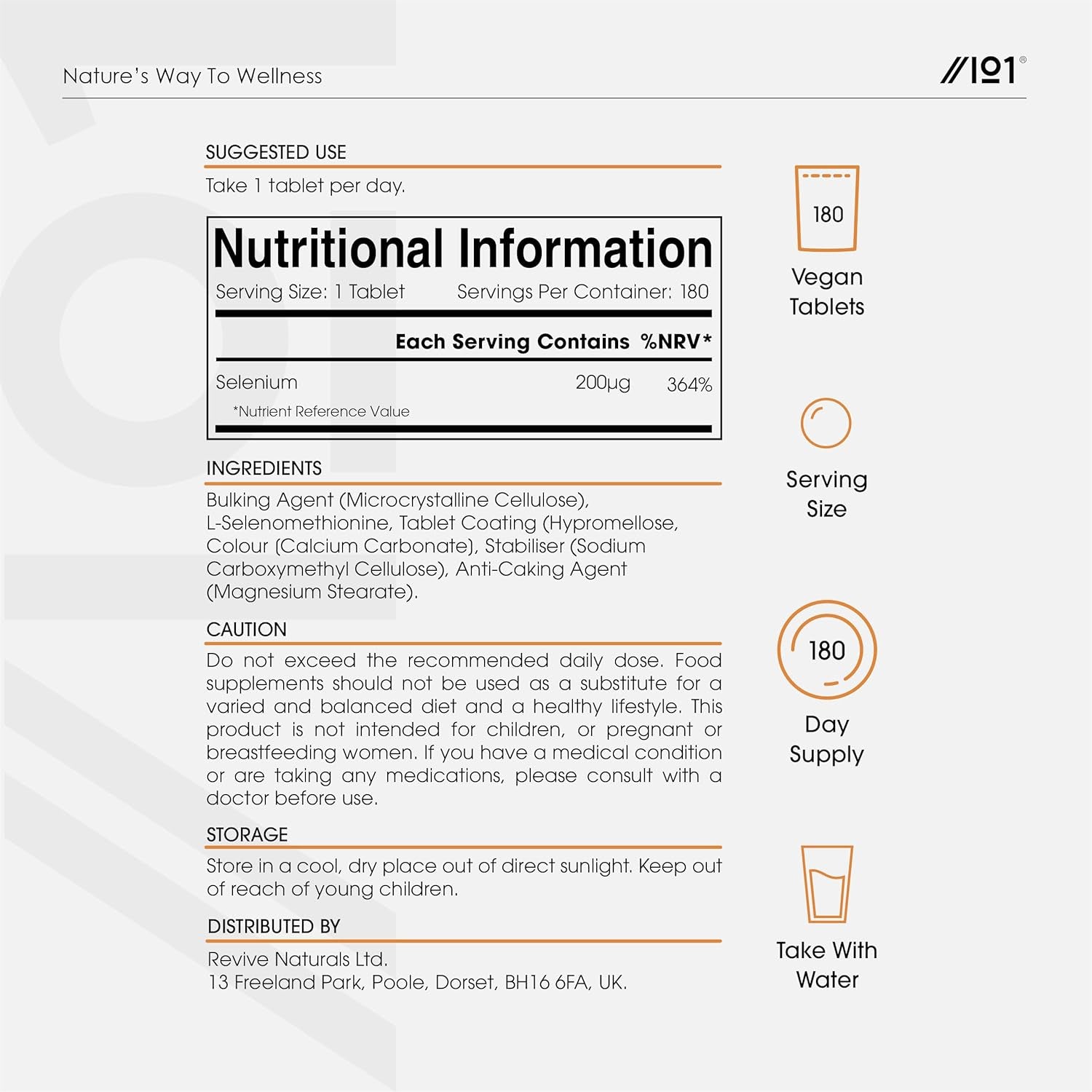 Selenium 200Mcg - 180 Tablets – Yeast Free L-Selenomethionine Supplements – Natural Immune System & Thyroid - Resealable and Recyclable Pouch by Alpha01