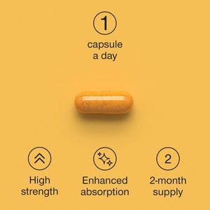 Turmeric Curcumin Capsules High Strength with Black Pepper - Pure Curcumin Extract with 95% Curcuminoids - 60 Tablets One a Day 500Mg - Premium Turmeric Herbal Supplements - Enhanced Absorption
