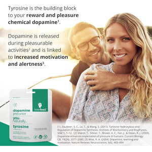 Dopamine Supplements | Natural L Tyrosine Supplement 800Mg | 1-A-Day L-Tyrosine High Strength Capsules (60) | Dopamine Brain Food Nootropic | Alertness & Motivation | Vegan | 2-Month Supply