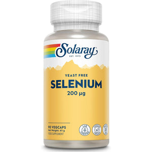 Selenium 200Mcg - 90 Vegan Capsules - High Strength Selenium Supplement for Men and Women - L-Selenomethionine - Lab Verified - Solaray