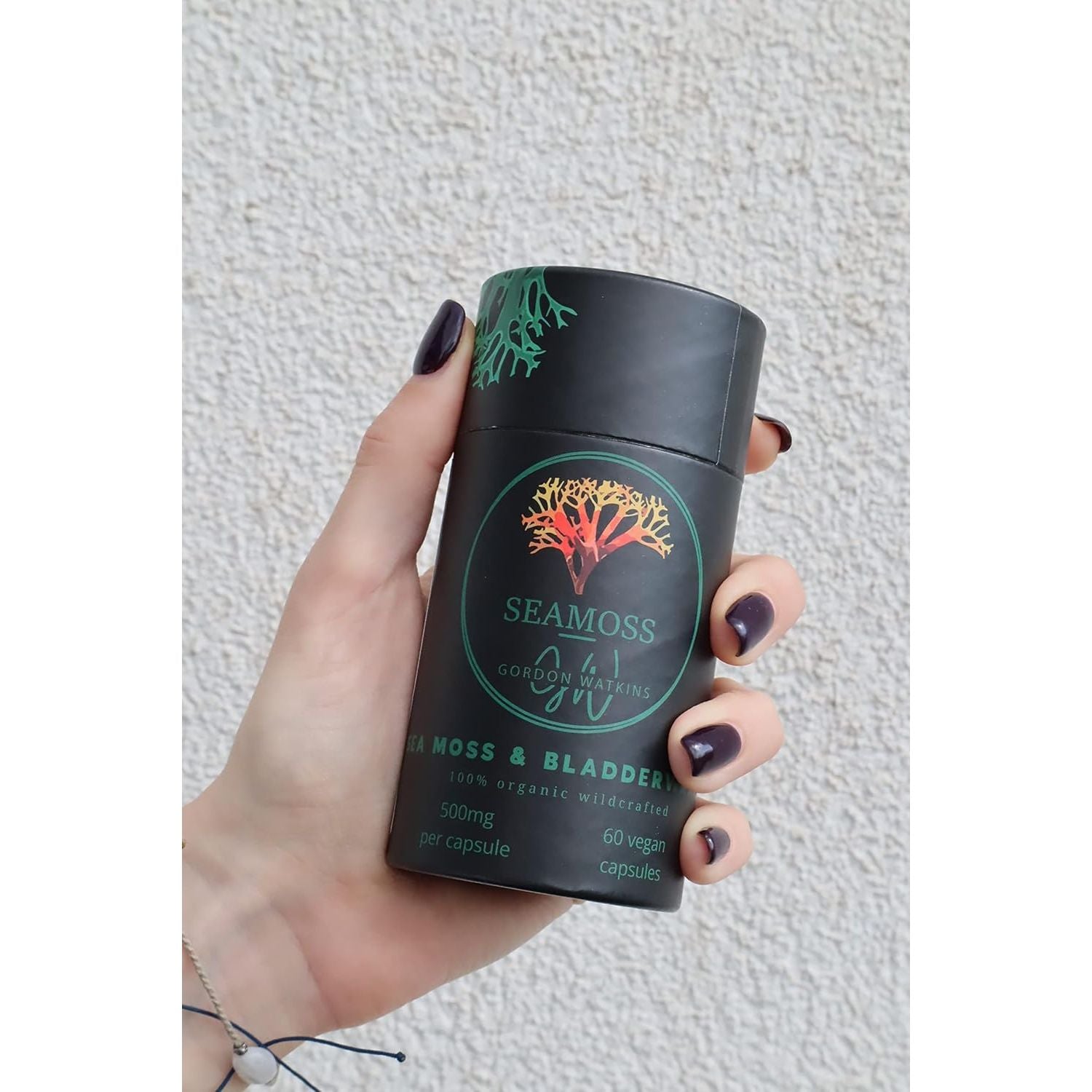 Sea Moss Capsules (1000Mg per Day) | 60 Vegan Capsules | Wildcrafted from Grenada (Also Known as Irish Moss) | Non GMO | Dr Sebi Approved (Sea Moss & Bladderwrack)