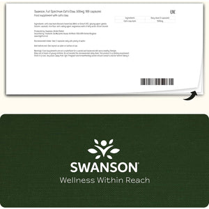 Swanson, Cat'S Claw, 500Mg, 100 Capsules, High Strength, Laboratory Tested, SOYA Free, Gluten Free, Non-Gmo